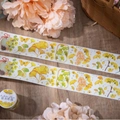 Washi tape met ginkgo bladeren en herfstbloemen voor DIY journaling en scrapbooking - Vallende ginkgobladeren