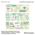 Juego de 6 pegatinas de etiquetas minimalistas para álbumes de recortes y fotos - Fantasía de Menta