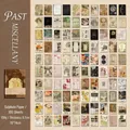 100-sheet vintage vellum scrapbooking paper set with botanical and antique map designs - Vintage Items