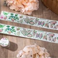 Caladium collectie decoratieve tape met groen-roze bladeren voor scrapbooking - Caladium