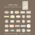 Vintage washi paper frame sticker set with 50 pieces for retro DIY journaling - Label Marker