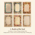 Vintage decorative frame stickers for journaling 60 pieces with floral border design - Soul Realm