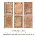 Vintage scrapbooking material papers with decorative frame designs, 60 pieces set - Quiet Time
