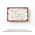 Vintage houten stempel manuscript proloog voor dagboek decoratie 60x40mm - Manuscript Proloog