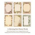 Morning Flora vintage flower scrapbook paper set with 60 decorative border sheets - Dawn Flower Whisper