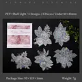 Rose Stories PET-Blumenaufkleber mit Perlmuttglanz-Effekt für Handjournal-Deko - Rosen Geschichte
