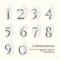 Vintage numbered floral stickers with ginkgo leaf designs for DIY scrapbooking decoration - Silent and Tender