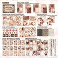 Vintage coffee theme scrapbook kit with 158 pieces of lace paper and washi stickers - Praise of Time-Coffee Story