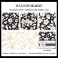 Hibiskus Saison Vellum Bastelpapier Set mit Blumenmotiven für DIY Journaling - Hibiskus-Saison