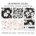Vintage Lily of the Valley vellum decorative paper for DIY scrapbooking journal - Blooming Lilies