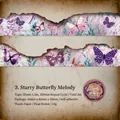 Washi tape vintage con farfalle viola 35 mm x 2 m per scrapbooking e decorazioni - Melodia di Farfalla Stellata