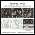Translucent vellum paper stickers with floral and leaf patterns for DIY scrapbooking - Floating Leaves