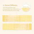 Nastro decorativo PET a quadretti acquerello giallo tramonto per diari e hobby - Tramonto Diffuso