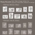 Pack de 20 pegatinas vintage de peonías en tinta blanca y negra para decoración - Registro de Peonía