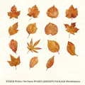 Sunset Forest retro autumn leaves washi sticker set 45 pieces for DIY scrapbooking - Canyon Fallen Leaves