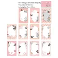Floral PET collage stickers in pink tones with butterflies for vintage journaling - Floral Mood
