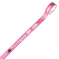 Pink washi tape featuring cute dessert and milk illustrations for scrapbook journaling - Good Morning