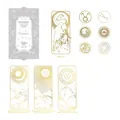 Adesivi zodiaco Toro dorati Retro Story per scrapbooking, set di 21 pezzi dorati - Toro