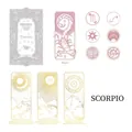 Scorpio constellation gold foil stickers set with vintage illustrations for journaling - Scorpio