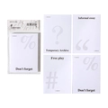 Bloc-notes bianco minimalista con simboli di base per il journaling 80 fogli - Piano Quotidiano