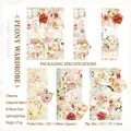 Vintage scrapbooking stickers set met prachtige pioenroos bloemillustraties - Pioenroos Kleding