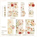 Set di adesivi per scrapbooking con illustrazioni di peonie in stile vintage - Vestiti di Peonia