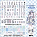Bubble Party themed 200pcs anime stationery set with stickers and decorative paper - Foam Party