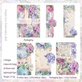 Adesivi per scrapbooking con ortensia viola, 20 pezzi di carta decorativa floreale estetica - Ortensia Viola