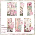 Set di 20 fogli di carta decorativa vintage con motivi di farfalle e mughetto per scrapbooking - Mughetto Farfalla
