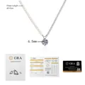 Λεπτομέρεια κολιέ Moissanite με αλυσίδα από μαργαριτάρια και επίσημο πιστοποιητικό GRA - 1 Καράτι Μοϊσανίτης