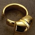 Minimalistischer S925 Sterling Silber Knoten-Ohrclip in poliertem Gold für Damen - 925er Silber / 18K Vergoldet (Einzelstück)