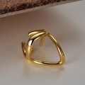 Minimalistische S925 sterling zilveren holle lijn oorklem in gouden afwerking - 18K Goud (Enkel) / 925 zilver