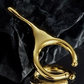 Minimalist S925 sterling silver irregular water drop ear cuff in bright golden finish - 925 Silver / 18K Gold Plated (Single Piece)
