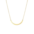 Collana in acciaio inossidabile 316L dorato con pendente a barra curva minimalista - Oro