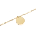 Collana minimalista con ciondolo rotondo dorato con finitura a specchio lucida - Oro