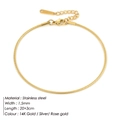 Macro shot of a 1.5mm gold-plated stainless steel snake chain with adjustable lobster clasp - Gold / Gold Round Snake Chain (1.5mm)