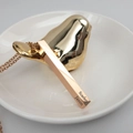Close-up of a rose gold vertical bar pendant necklace with personalized names engraving - Rose Gold