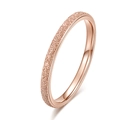 Macro shot of rose gold minimalist ring with frosted finish and polished inner band - US 5 (49mm) / 2mm Width / Gold