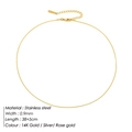 Zarte 0,9mm Schlangenkette in 14K Gold-Finish aus langlebigem und robustem Edelstahl - 1MM-38+5CM