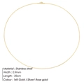 Minimalistische 0,9mm dünne Schlangenkette aus Edelstahl mit 14K Goldbeschichtung - 1MM-70CM