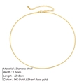 Minimalistische 1,5mm goldene Schlangenkette aus Edelstahl für Damen und Herren - 1.5MM-42+8CM