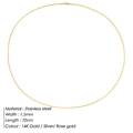 Minimalistische 1,5 mm Schlangenkette aus Edelstahl in 14K Gold für Damen Herren - 1.5MM-70CM