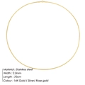 Minimalistische goldene 2,0mm Edelstahl Schlangenkette für Damen und Herren 70cm - 2MM-70CM