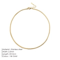 2,5 mm goldene Schlangenkette aus Edelstahl mit Karabinerverschluss und 35 cm Länge - 2.5MM-35+3CM