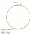 2,5mm goldene Schlangenkette aus Edelstahl mit 42+8cm Länge und Karabinerverschluss - 2.5MM-42+8CM