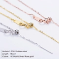 Pulsera de cadena ajustable de 18,5cm en acero inoxidable 316L minimalista oro y plata - Pulsera 18CM / Color Acero
