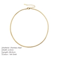 2,5 mm breite, 14 Karat vergoldete Schlangenkette aus Edelstahl mit 38+5 cm Länge - 2.5MM-38+5CM