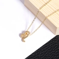 Collier avec pendentif signe zodiaque Lion en acier inoxydable plaqué or 18 carats - Lion
