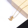 Collier doré avec pendentif signe du zodiaque Capricorne pour femmes en métal - Capricorne