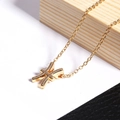 Collier en acier inoxydable plaqué or avec pendentif signe astrologique des Poissons - Poissons